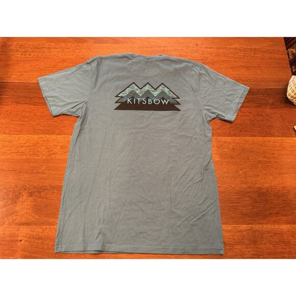 NWT Medium Kitsbow T Shirt Blue Ridge Logo Made In USA Blue Short Sleeve - Picture 1 of 11